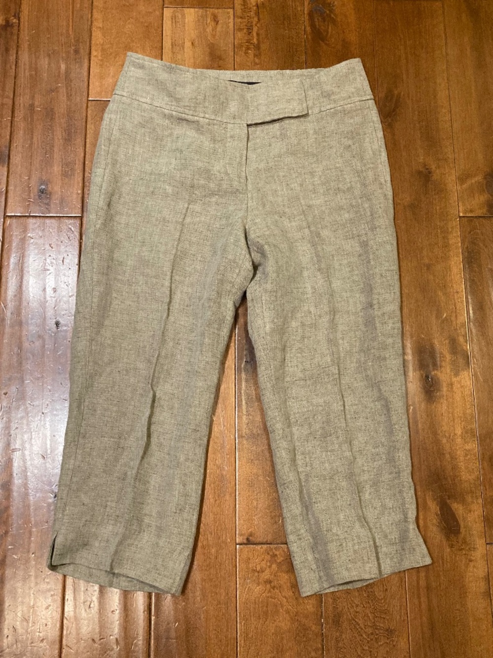 100% linen Massimo Dutti cropped pants